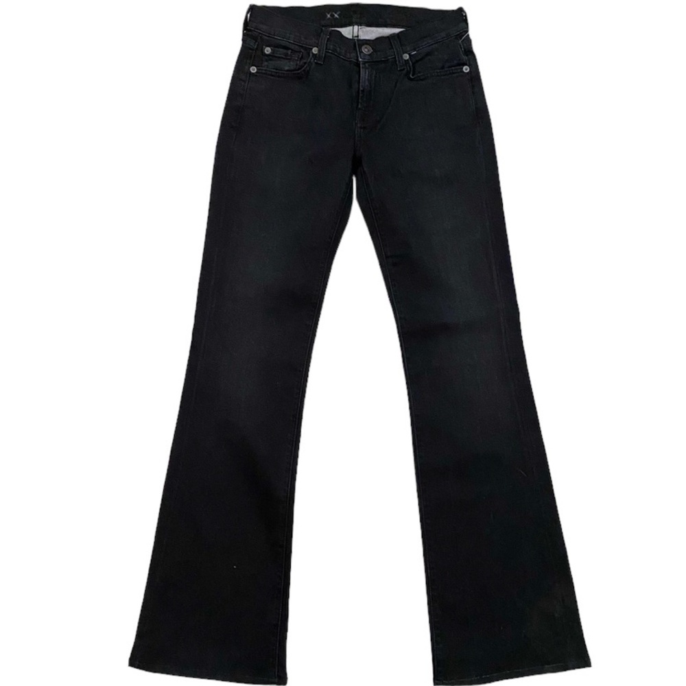 7 For All Mankind Rhinestone Flare Jeans - Picture 2 of 4